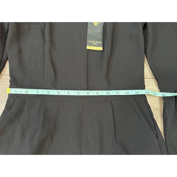 Massimo Fabbro Italy NWT Black Romper V-Neck Bell Sleeve Pockets - Picture 7 of 10